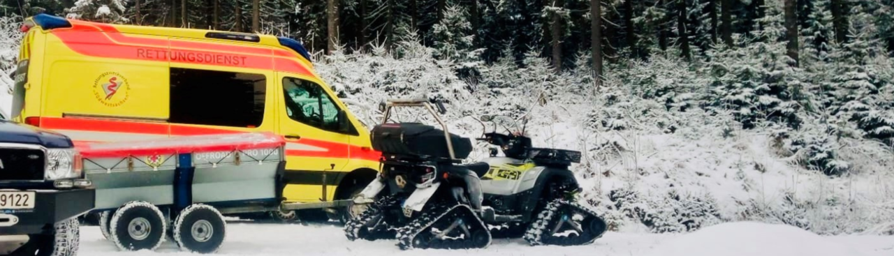 DRK Rettungsdienst Oberes Vogtland und Bergwacht im Einsatz